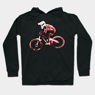 mtb downhill red Hoodie